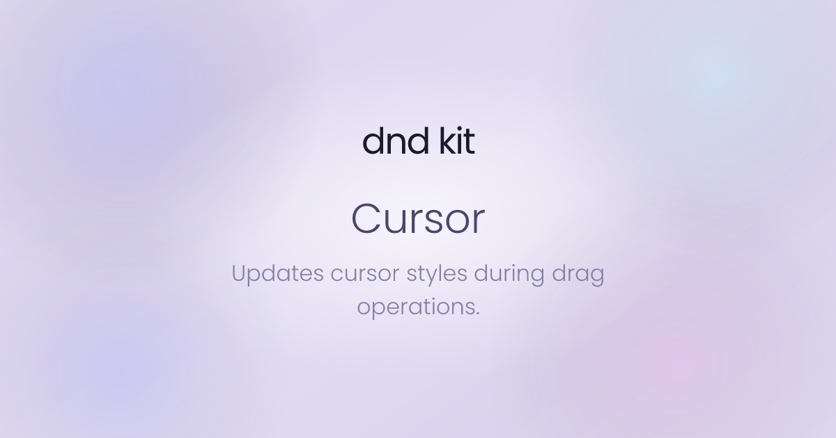 Cursor Plugin - dnd kit