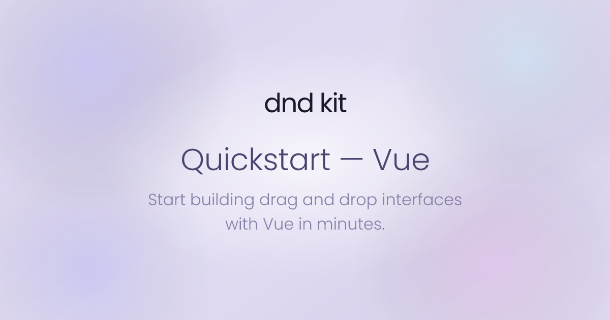 Vue Quickstart - dnd kit